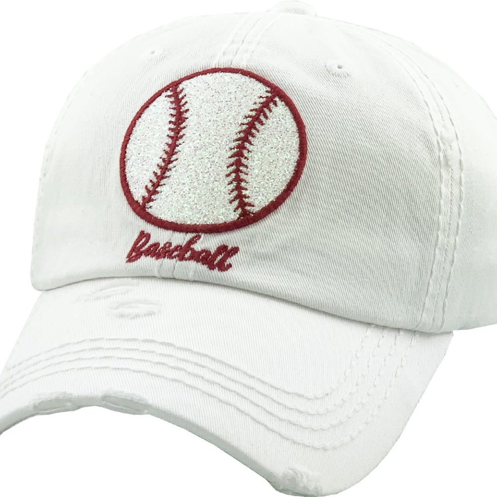 GLITTER BASEBALL Washed Vintage Ballcap